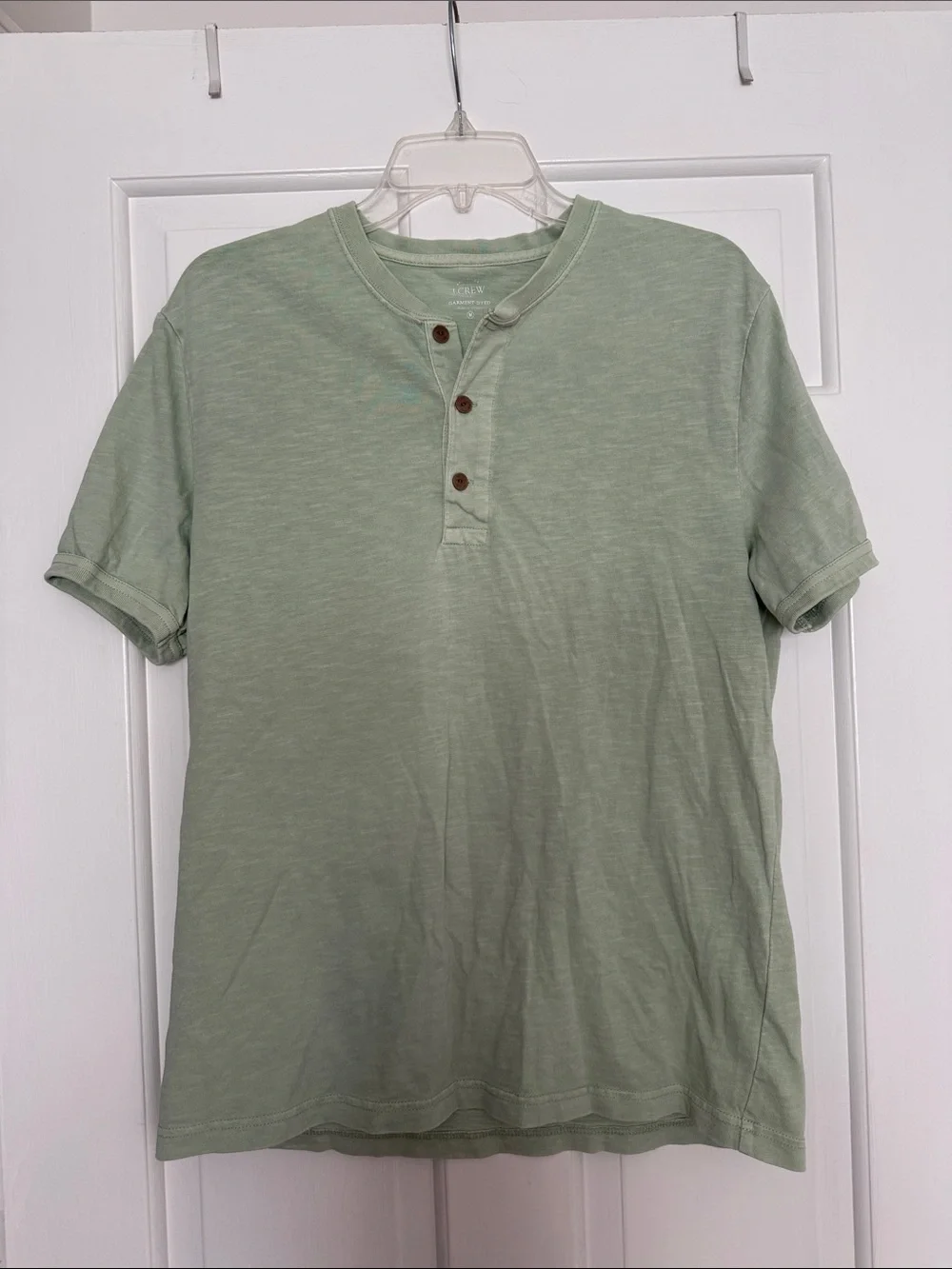 Mens J. Crew Sage Green Short-Sleeve Shirt